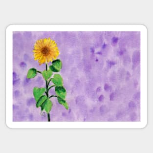 Sunflower - sun - on purple background Sticker